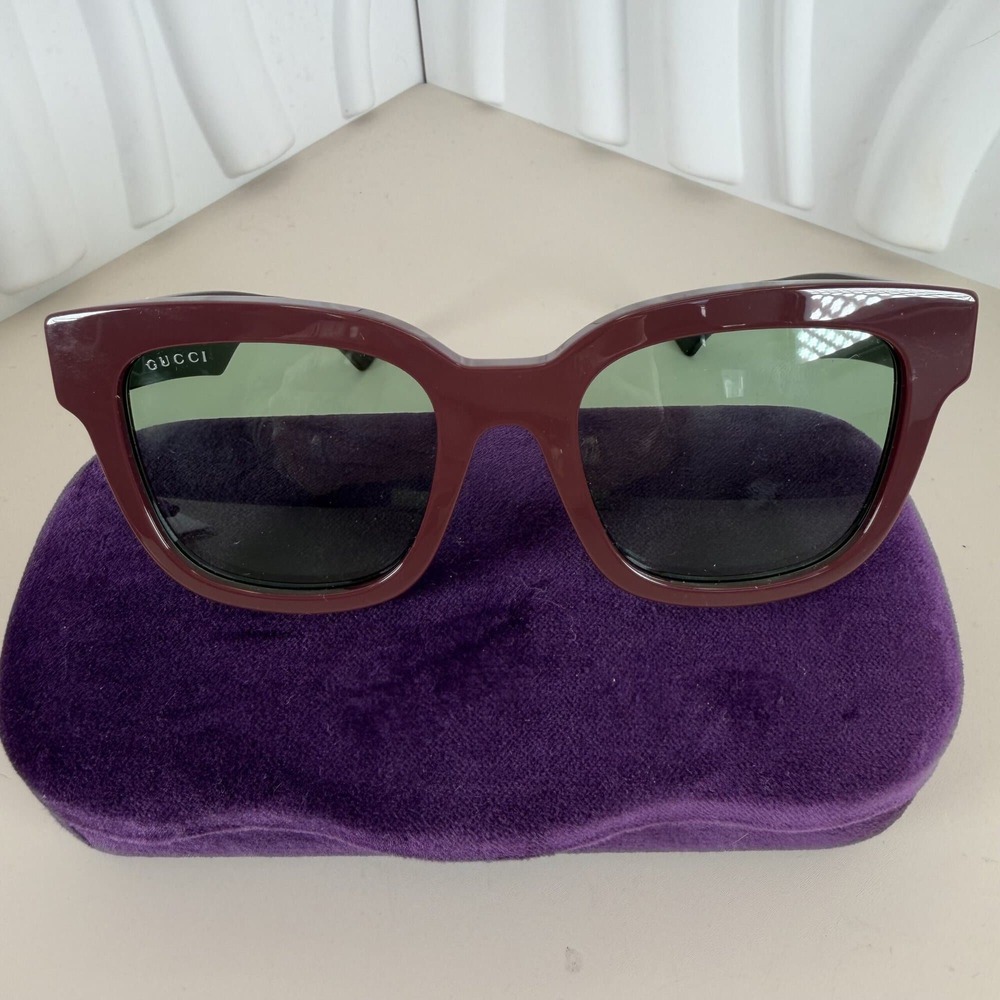 Gucci GG0998S Burgundy Square Frame Sunglasses